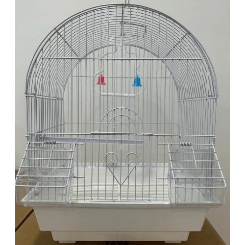 Gabbia Per Uccelli In Metallo A100 Cm 28X38X21 - Bianco Gabbia Per Uccelli In Metallo A100 Cm 28X38X21 - Bianco